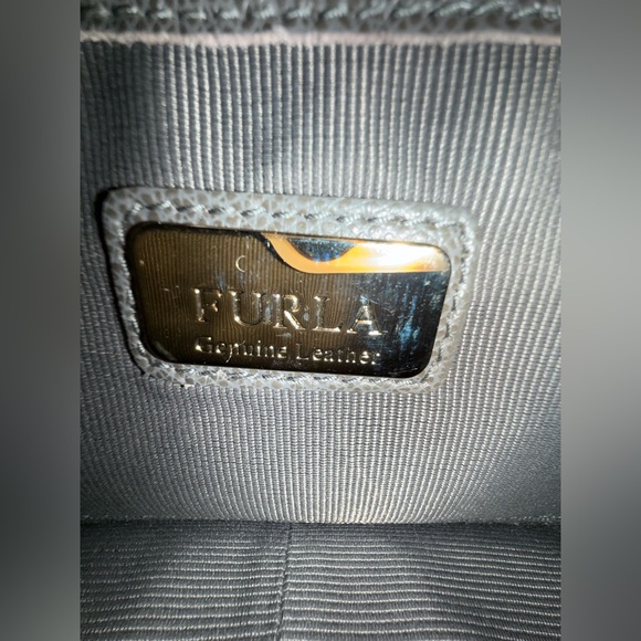 Furla pony hair Pink Leopard and Gray Crossbody Bag with lock and key. - Picture 7 of 10